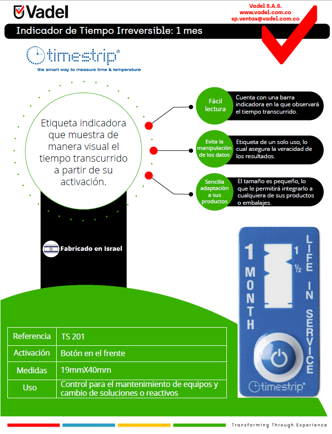 Timestrip tiempo 1 Mes