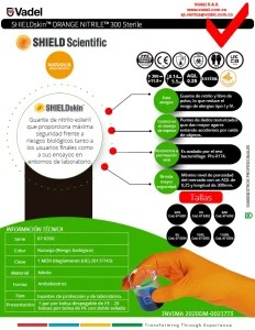 shieldskin orange nitrile 300 sterile