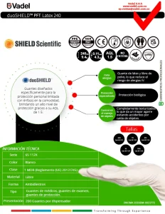 Guante duoSHIELD PFT látex 240
