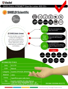 shieldskin xtreme sterile latex 400di+
