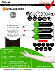 shieldskin xtreme sterile white nitrile 600di+