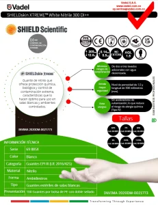 shieldskin xtreme white nitrile 300di++
